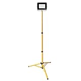 Sonnewelt 1x 20W LED Fluter LED Baustrahler auf Teleskopstativ Flutlichtstrahler Stativständer...