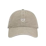 Generisch Baseball Cap Damen mit Herzförmiges Stickmuster Mütze Verstellbarem Kappe Outdoor Sports...