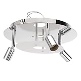 Hyuduo Deckenhalterung Licht, Gu10 Deckenlampe 3 Köpfe Runde Deckenlampe Moderne Deckenleuchte für...