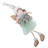 TOBBOMEY Weihnachtsengel Deko Plüsch Anhänger Hochhut Puppe Hängend Weihnachtsbaumschmuck...