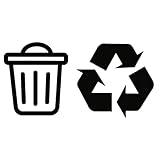 Abziehbilder für Mülltonnen und Recycling – Aufkleber für Räder – Papierkorb Aufkleber –...