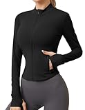 IECCP Sportjacke Damen Laufjacke Leicht Fitness Sport Oberteile Sportkleidung Frauen Langarm Gym...