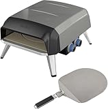 Tefal Pizza Pronto, Pizzaofen für den Außenbereich, Gasbetrieb, 360° drehbarer Stein für...