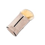 Fellhof Fellsack Gastein Canvas | Lammfell Fußsack für Kinderwagen & Babyschale ab Geburt | 100%...