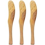 Buttermesser-Verteiler, hölzerne Buttermesser, 3 Stück, 17 cm, leicht zu reinigen,...