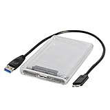 GRARRO Neues Transparentes 2-TB-USB-3,0- Bis 2,5-SSD-FestplattengehäUse mit Externer Festplatte