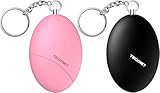 TECKNET Taschenalarm für Frauen, 2 PCS 130dB Persönlicher Sirenen Schlüsselanhänger, sturzfest...