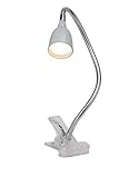 Brilliant Anthony energiesparende LED Klemmleuchte in titan G92936/11 | Mit Schnurzwischenschalter |...