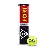 Dunlop Tennisball Fort Tournament - für Sand, Hartplatz und Rasen (1x4er Dose)