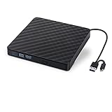 DVD Brenner Extern,Externes CD/DVD-Laufwerk USB 3.0/Type C Optisches Laufwerk Brenner Slim CD/DVD...
