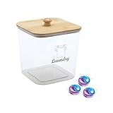 Xbopetda Laundry Pods Storage Container, Laundry Storage Containers with Knob Lid, Washing Powder...
