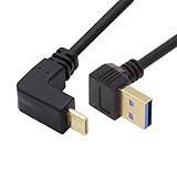 chenyang CY USB 3.1 Typ C USB-C (umkehrbar) auf 90 Grad nach oben gewinkelten A-Stecker (Datenkabel...