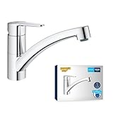 GROHE Start Eco, Küchenarmatur mit flachem Auslauf (Wasserhahn für die Küche, praktischer 140°...