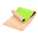 Vesta+ Yogamatte Kork Naturkautschuk + Fitness App, Yogamatte Naturkautschuk, Yoga Matte Kork und...