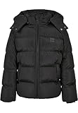 Urban Classics Jungen Jacke Boys Hooded Puffer Jacket black 158/164