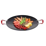BBQ Grill Pan | Hochleistungs -Herdgrill Für Camping - Koreaner Mit Silikongriff, Runde Bratpfanne,...
