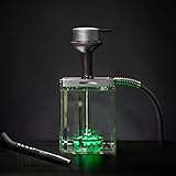 Lava® Cube Shisha Silver | Modernes Shisha-Set mit Phunnel Tabakkopf & Smokebox | Magnet-Verschluss...