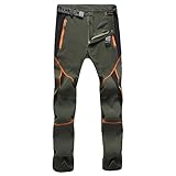 Schneehose Herren, Snowboardhose Lang Winter Zip Off Regenhose Skihose Wasserdicht Gefüttert Warm...