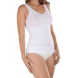 BestSale247 Damen Form-Top - Seamless Unterhemd mit Shaping-Effekt Shapewear Formendes Hemd (Weiß,...