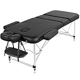 Yaheetech Mobile Massageliege 3 Zonen Massagebett Massagetisch 70cm Breit Höhenverstellbar...