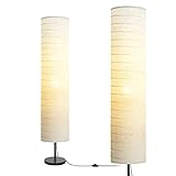 LALISU Stehlampe Papier Lampe Moderne Stehlampen mit Lampenschirm, Stehlampe für für Wohnzimmer...