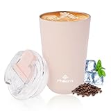 Philorn Thermobecher Kaffee to go Becher - 13oz/380ml Kaffeebecher to go mit Deckel - Rosa...