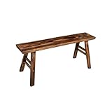 Generisch Rustikale Landhausbank aus Massivholz – Armlose, Kurze Sitzbank für Esszimmer,...