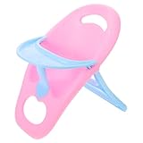Abaodam Puppenhochstuhl für Babypuppen aus Robustem Material Bewegliches Miniatur Puppenhausmöbel...