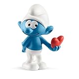 SCHLEICH 20817 Schlumpf mit Herz, für Kinder ab 3+ Jahren, The Smurfs - Spielfigur