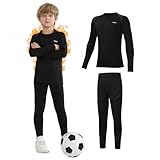 FALARY Kinder Thermounterwäsche Set Jungen & Mädchen, Skiunterwäsche Thermowäsche Winter Thermo...