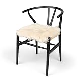 Nordic Sheep Lammfell Kissen 40x40 cm | Weiches Fell für Stühle & Sofa | Gemütliches Sitzkissen &...
