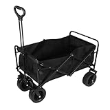 XDLEDMKIZ Faltbarer Strandwagen für Outdoor-Camping, Picknicks und den Transport von...