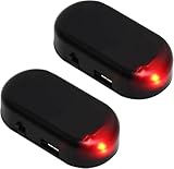 2 Stück Alarmanlage Auto, Anti Diebstahl Blinklampe,Solar Power DummyAlarm, Diebstahlsicherung für...
