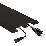 Flexibler Kabelkanal Schwarz, Kabelschacht Selbstklebend mit 2 Kanälen, 45mm Breit Kabelabdeckung...