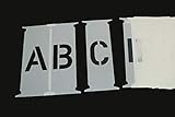 Buchstabenschablonen, Buchstabenset, wiederverwendbar, aus Kunststoff, Buchstabenhöhe 300mm, 30cm