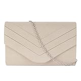 MEGAUK Damen Samt Clutch Elegante Abendtasche Wildleder Handtasche Envelope Tasche Unterarmtasche...