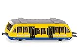 siku 1013, Nahverkehrszug, Metall/Kunststoff, Gelb/Blau, Standard-siku-Eisenbahnkupplungen zum...