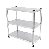 KiwiHood 3 Tier Storage Regale Küche Garage Storage Rack 80 x 80 x 40 cm Heavy Duty Metall Regale...