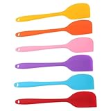 UTHCLO 6 Teiliges Set Hitzebeständiger Küchenhelfer Schaber Spatel Hitzebeständiger Silikonspatel...