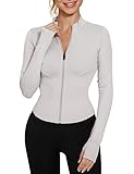 IECCP Damen Langarm Gym Sport Tops Workout Laufen T-Shirt Yoga Shirt Activewear Fitness Oberteile...