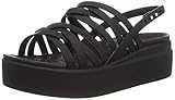 Crocs Damen Brooklyn Low Strappy Wedges Sandale, Schwarz, 37/38 EU