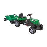 Lemodo Trettraktor ab 3 Jahre | Kinder Traktor mit großem Anhänger| Traktor zum draufsitzen |...