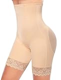 YARRCO Bauchweg Unterhose Damen Shapewear Spitze Miederhose Hohe Taille Figurformende Unterwäsche...