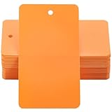 SOFPLATE 100 Stück Orangefarbene Wasserdichte Etiketten Blanke Kunststoff Beschriftungsetiketten 5...