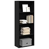 Sufrk Bücherregal Regal Wohnzimmer Regale BüCherschrank Book Shelves Buchregal Schwarz 60x30x152...