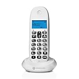 Motorola C1001CBW+ – Digitales DECT-Schnurlostelefon – Anrufblockierungsmodus, Anrufer-ID,...