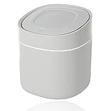 ACONDE Tischmülleimer, Papierkorb mit Deckel, Klein Mülleimer Büro für Bad, Küche, Büro,...