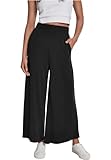 Urban Classics Damen Hose Ladies Modal Culotte, lässige Marlene Hose für Frauen, 3/4 Länge, mit...