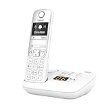 Gigaset AS690A - Schnurloses DECT-Telefon mit Anrufbeantworter - großes, kontrastreiches Display,...