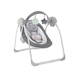 MoMi Babywippe LISS für Babys bis 9 kg, faltbar, Batterie- oder Netzbetrieb, Netzteil mit...